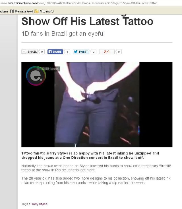 Harry Styles zdjął spodnie na scenie [VIDEO]