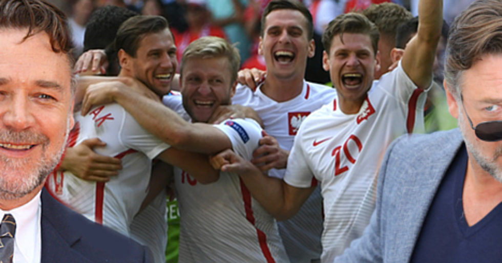 Euro 2016: Russell Crowe znowu kibicuje naszym! Euro 2016: Russell Crowe znowu kibicuje naszym!