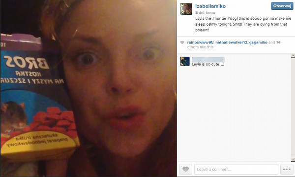 Iza Miko walczy ze szczurami?