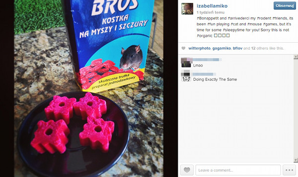 Iza Miko walczy ze szczurami? Iza Miko walczy ze szczurami?