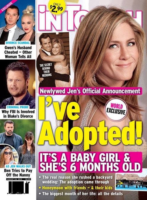 Jennifer Aniston i Justin adoptują półroczną dziewczynkę? Jennifer Aniston i Justin adoptują półroczną dziewczynkę?