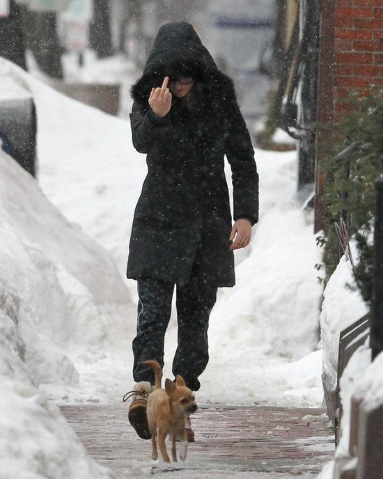 Ta gwiazda nie ma ochoty na zadymkę w towarzystwie paparazzi