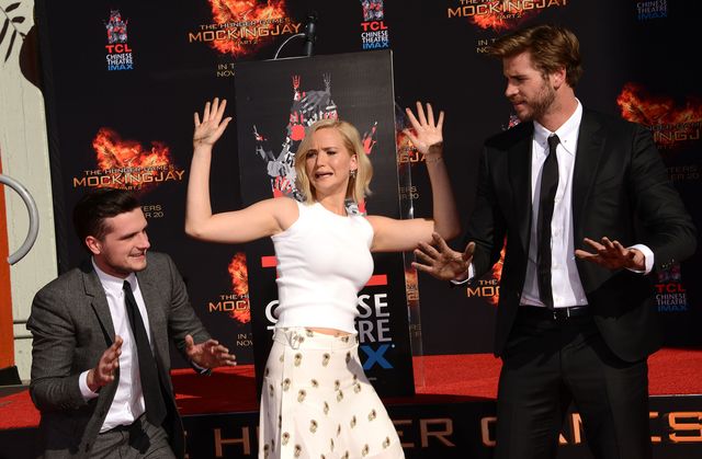 Lawrence,Hemsworth i Hutcherson zostawili swoje odciski FOTO