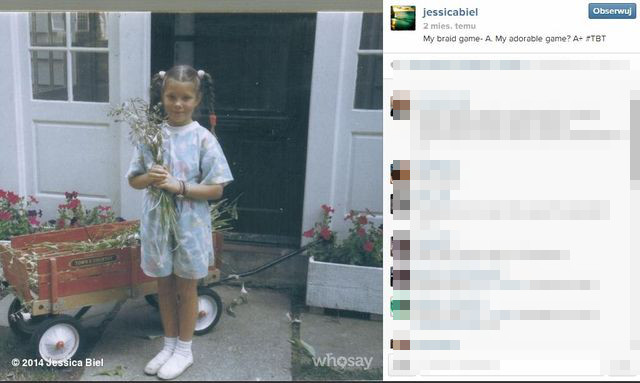 Jessica Biel pokazała mnóstwo zdjęć z dzieciństwa (FOTO)