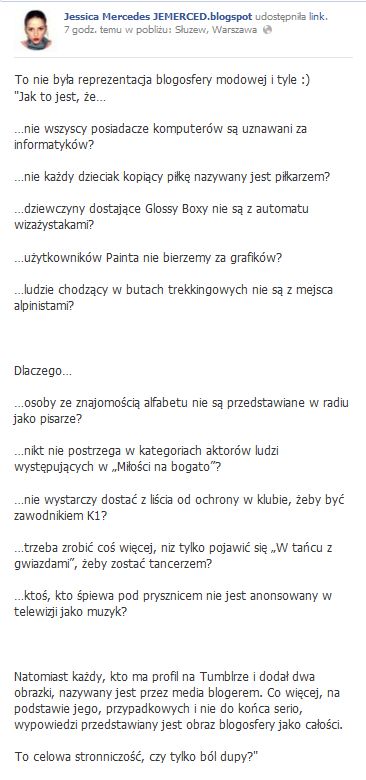 Jessica Mercedes: Celowa stronniczość, czy tylko ból d*py?