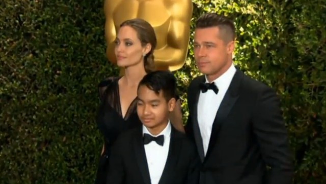 Angelina Jolie i Brad Pitt z synem Maddoxem