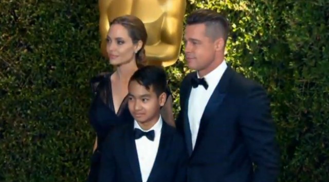 Angelina Jolie i Brad Pitt z synem Maddoxem