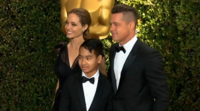 Angelina Jolie i Brad Pitt z synem Maddoxem