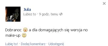 Ona też zapozowała bez makijażu (FOTO) Ona też zapozowała bez makijażu (FOTO)