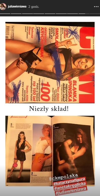 Julia Wieniawa skomentowała swoje 3. miejsce w rankingu CKM na najseksowniejszą Julia Wieniawa skomentowała swoje 3. miejsce w rankingu CKM na najseksowniejszą