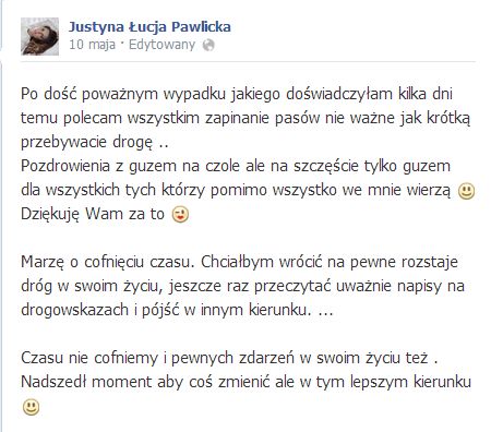 Justyna Pawlicka miała wypadek (FOTO)
