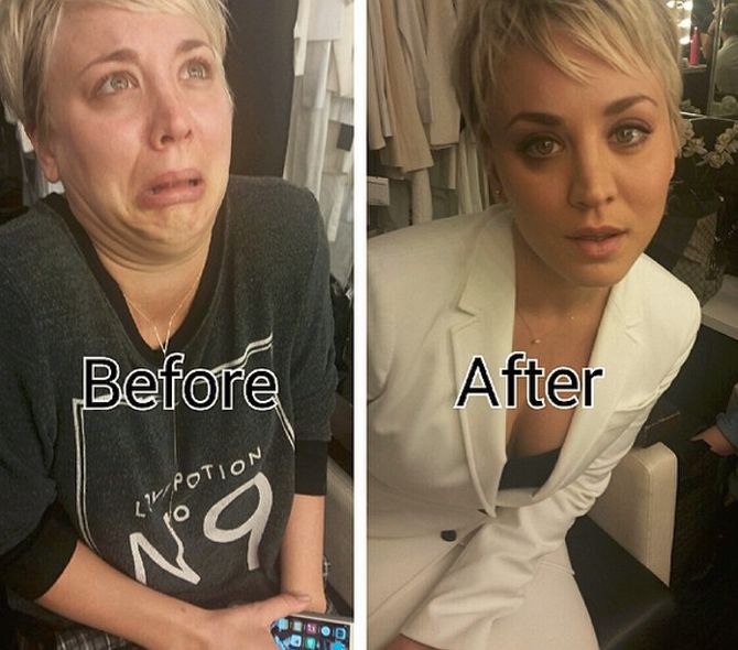 Kaley Cuoco sama boi się siebie, gdy nie ma makijażu? 
