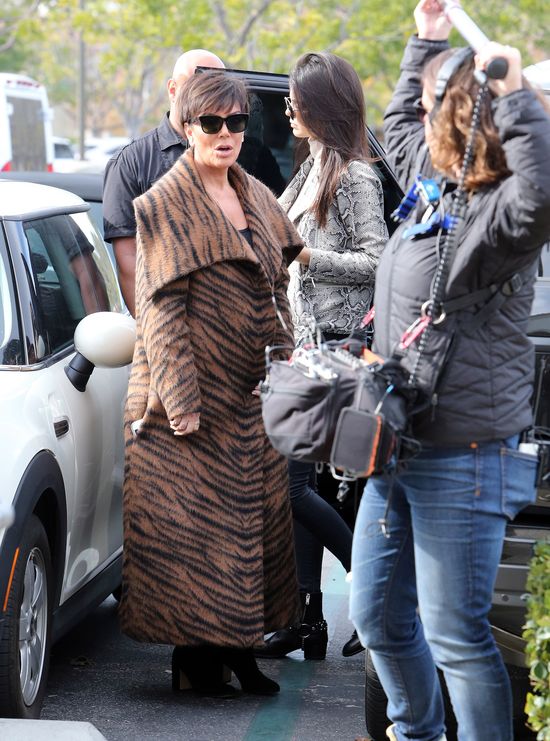 Kris w wielkim futrze i Kendall w skórze węża (FOTO)