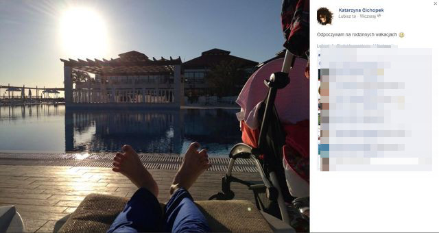 Kasia Cichopek wybrała się na urlop (FOTO)