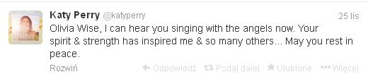 Katy Perry oddaje hołd zmarłej nastolatce