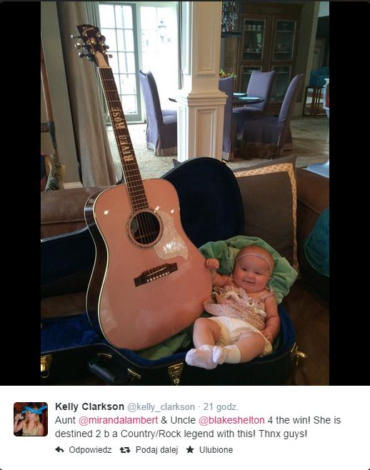 Córeczka Kelly Clarkson dostała nietypowy prezent (FOTO)