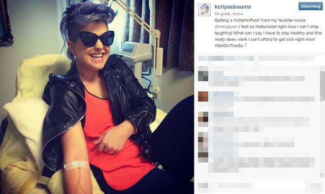 Kelly Osbourne wylądowała pod kroplówką (FOTO)