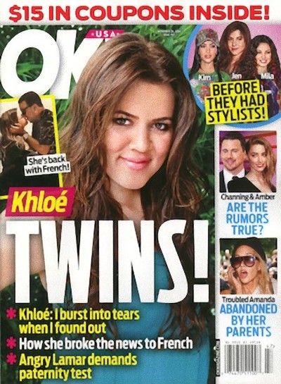 Magazyn OK: Khloe Kardashian oczekuje bliźniąt!