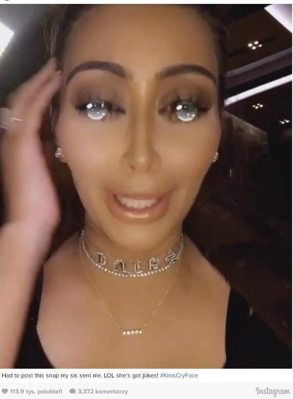 Kim Kardashian płacze na Snapchacie Kim Kardashian płacze na Snapchacie