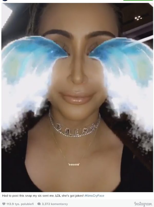Kim Kardashian płacze na Snapchacie Kim Kardashian płacze na Snapchacie