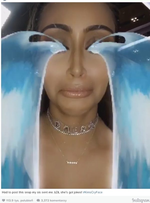 Kim Kardashian płacze na Snapchacie Kim Kardashian płacze na Snapchacie