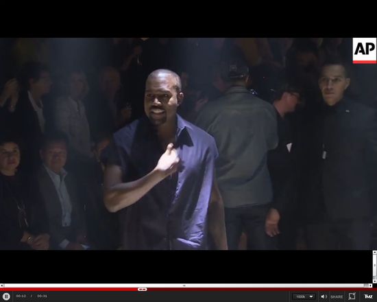 WYBUCZELI Kim i Kanye na pokazie Lanvin w Paryżu [VIDEO]