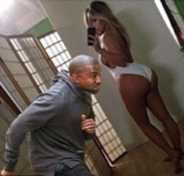 Kanye West śmieje się z Kim Kardashian? (FOTO)