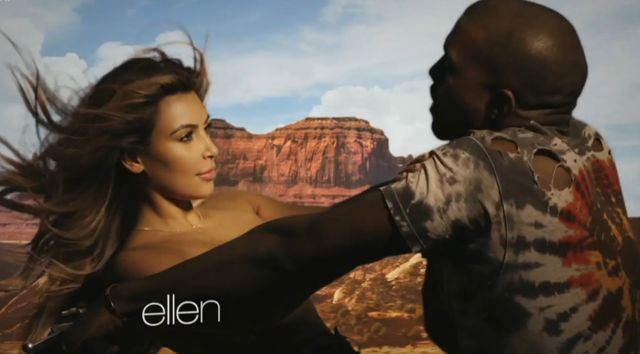 Naga Kim Kardashian w teledysku Kanye Westa