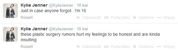 Kylie Jenner pierwszy raz o operacjach plastycznych