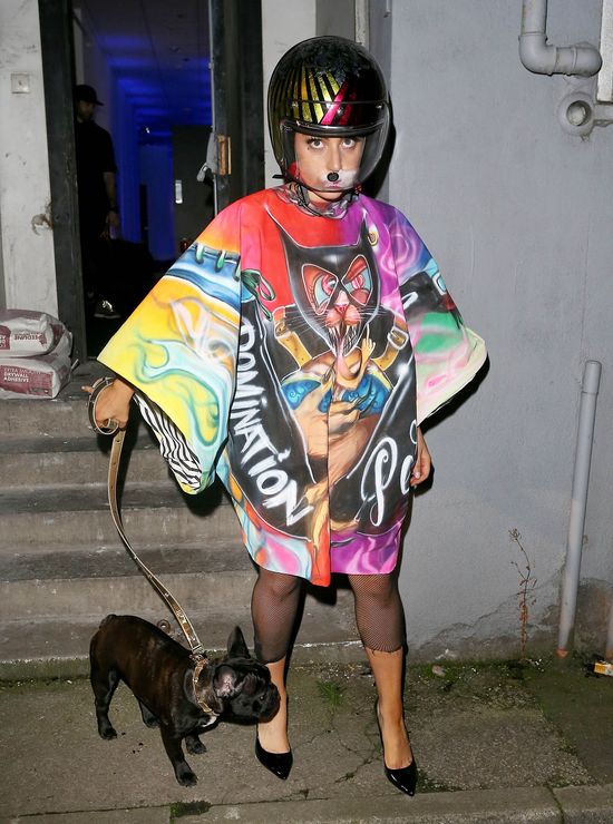 W jaki stroju Lady Gaga wyprowadza swojego psa? 