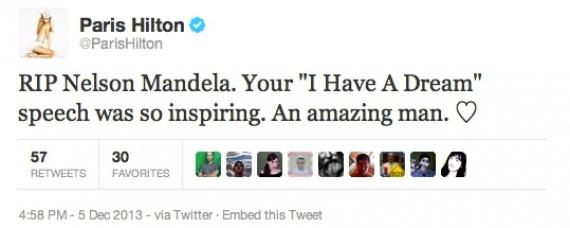 Paris Hilton nie wie, kim był Nelson Mandela? Paris Hilton nie wie, kim był Nelson Mandela?