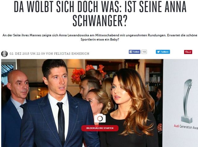 Niemieckie media piszą o ciąży Anny Lewandowskiej! Niemieckie media piszą o ciąży Anny Lewandowskiej!