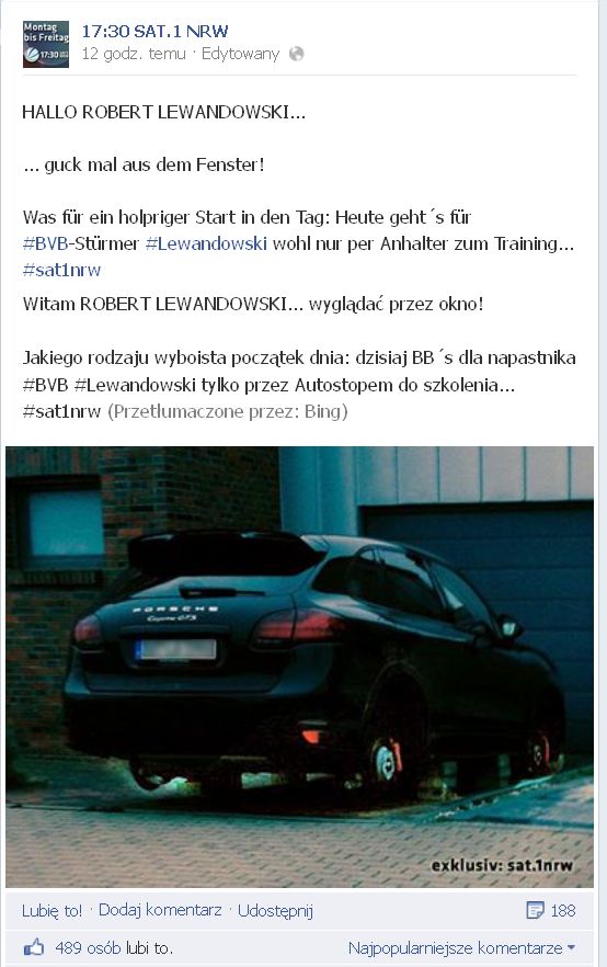 Złodzieje dobrali się do Porsche Roberta Lewandowskiego Złodzieje dobrali się do Porsche Roberta Lewandowskiego