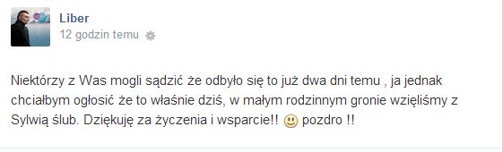 Liber i Sylwia Grzeszczak wzięli ślub!
