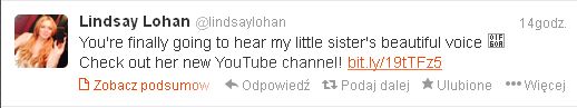 Lindsay Lohan chwali się talentem wokalnym siostry (VIDEO)