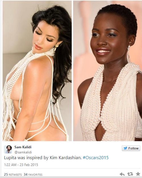 Lupita na Oscarach porównana do Kim Kardashian (FOTO) Lupita na Oscarach porównana do Kim Kardashian (FOTO)