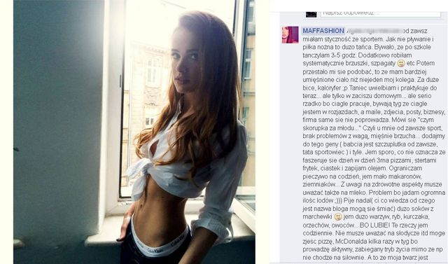 Maffashion tłumaczy, dlaczego jest taka chuda