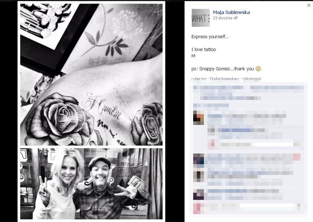 Który to już tatuaż Mai Sablewskiej? (FOTO)