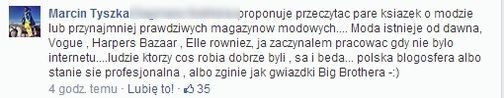 Marcin Tyszka o blogerkach: Zginą jak gwiazdki Big Brothera
