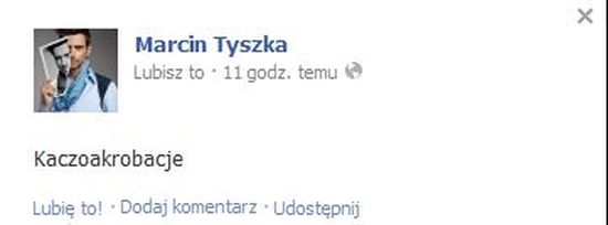 Marcin Tyszka kąpie swojego... ptaka (FOTO) Marcin Tyszka kąpie swojego... ptaka (FOTO)