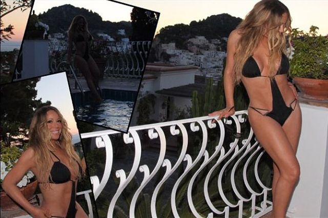 Mariah Carey w stroju kąpielowym na planie (FOTO)