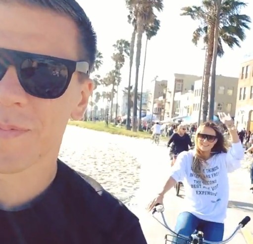 Zakochana para Szczęsny i Marina (FOTO)