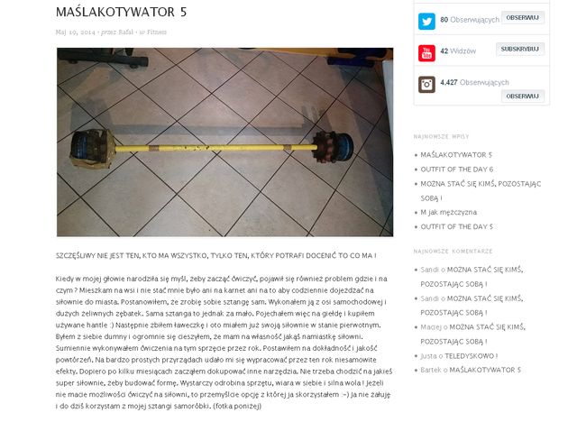 Rafał Maślak: Mieszkam na wsi i nie stać mnie było na karnet