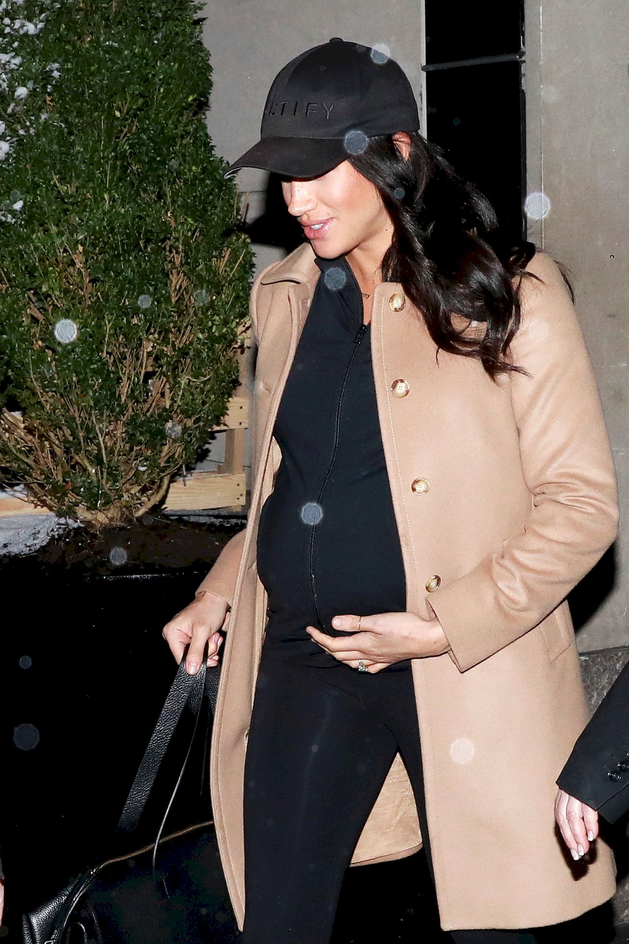 Meghan Markle, Duchess of Sussex, exits The Mark Hotel hotel in New York