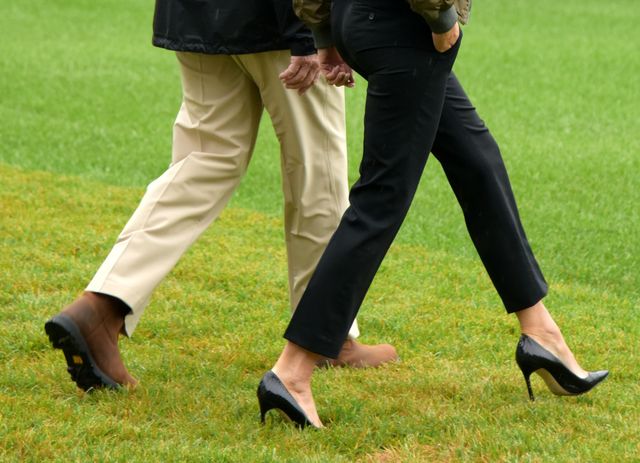 Oburzająca stylizacja Melanii? W tym wspierała poszkodowanych przez huraganu