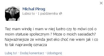 Michał Piróg nabija się z Dawida Wolińskiego?