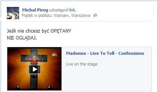 Michał Piróg krytycznie o Kościele