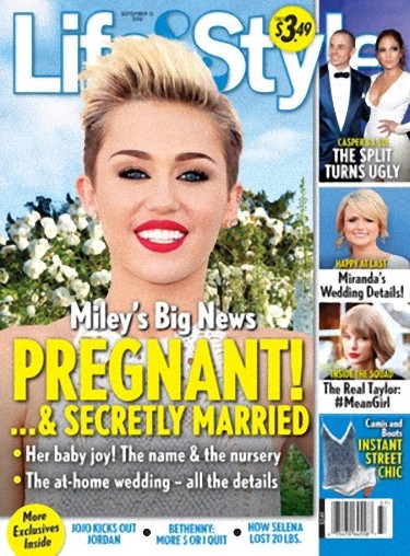Miley Cyrus jest w ciąży i już jest po ślubie 