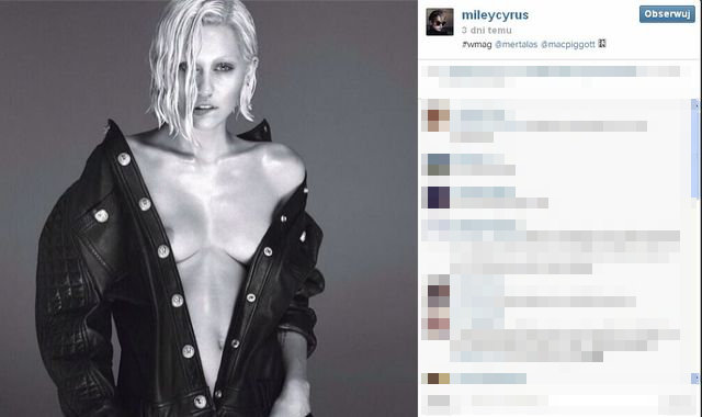 Długowłosa i naga Miley Cyrus dla W Magazine (FOTO)
