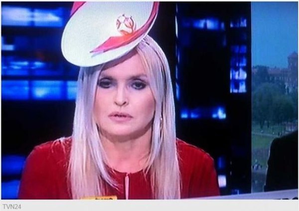Monika Olejnik w kapelusiku Euro (FOTO)